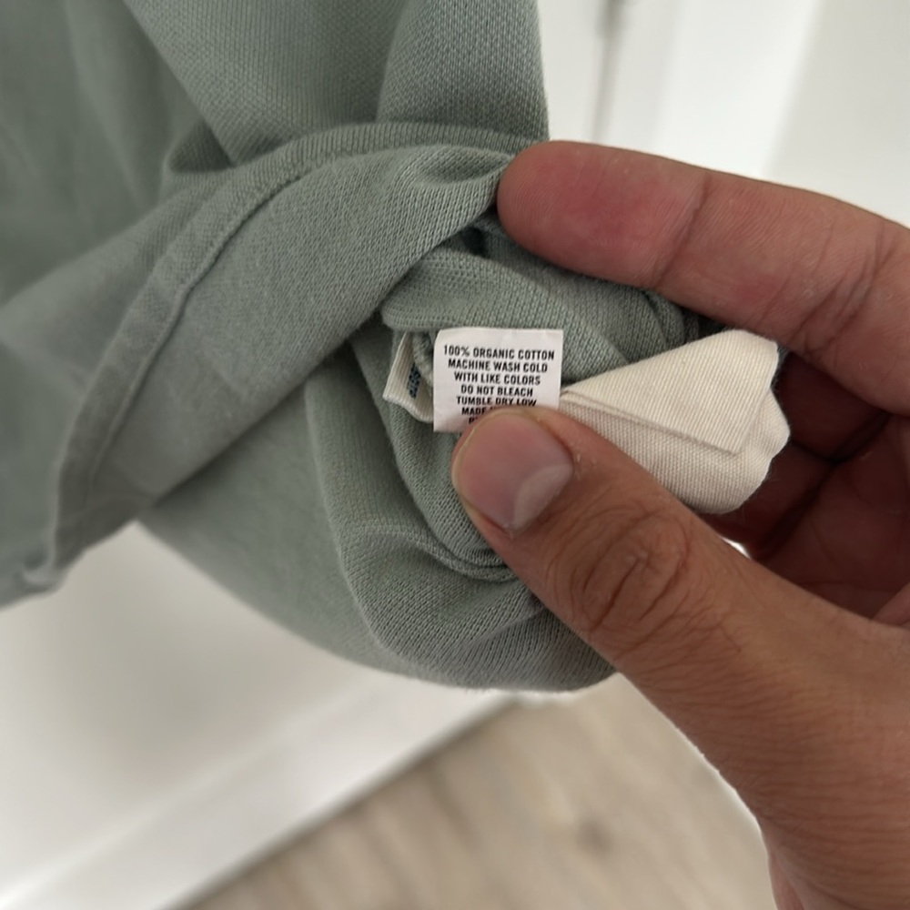 Taylor Stitch Harwich Shirt in Surf Green Tipped Pique - Picture 3 of 3